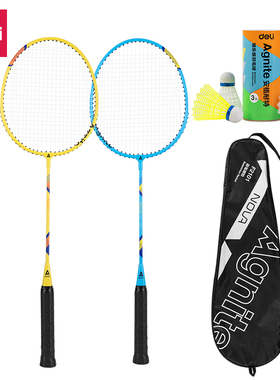 得力安格耐特F2101铁分体羽毛球拍轻盈舒适防滑耐用双人比赛双拍