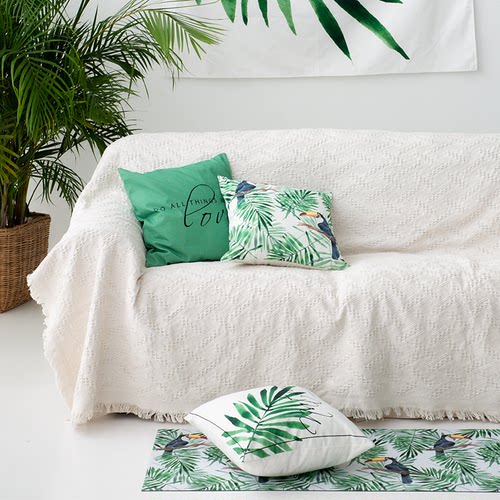 北欧纯色沙发盖布全盖百搭ins风