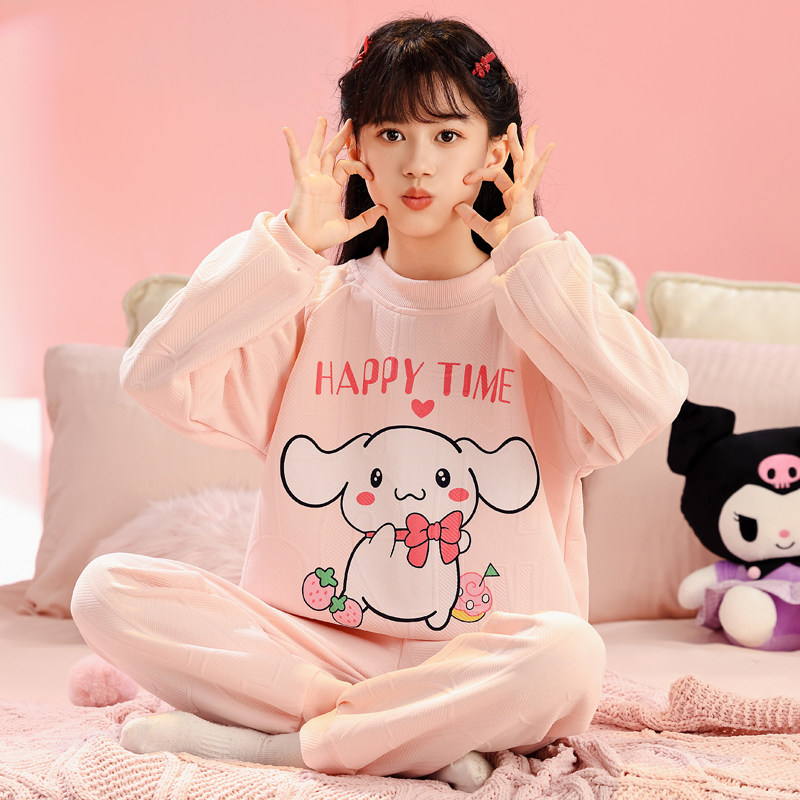 春秋冬保暖可外穿母女中大童套装