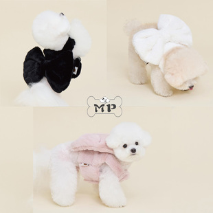 『Memory Pet』韩国meaningless宠物可爱毛绒蝴蝶结蕾丝按扣胸背