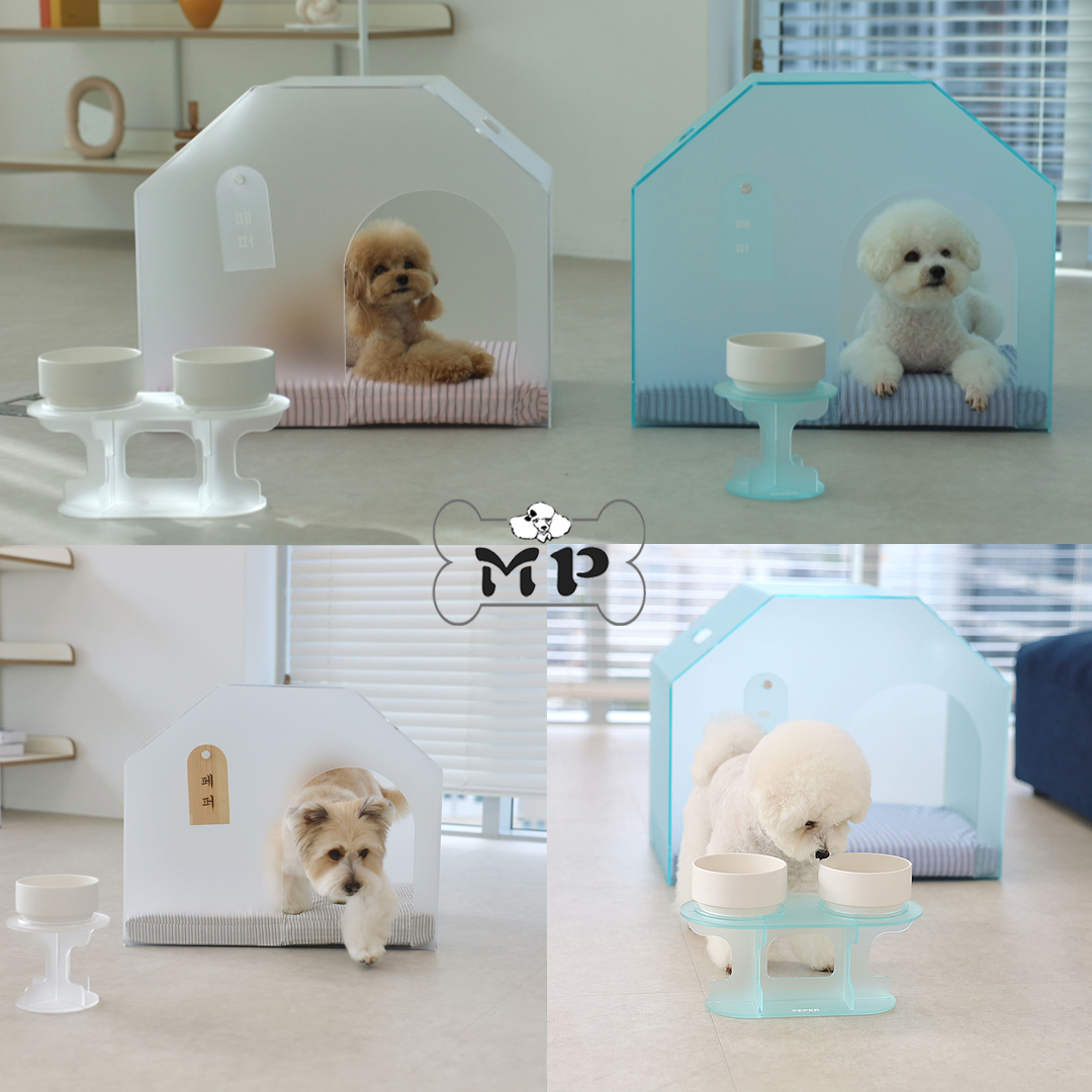 韩代宠物亚克力小房子狗窝/餐具