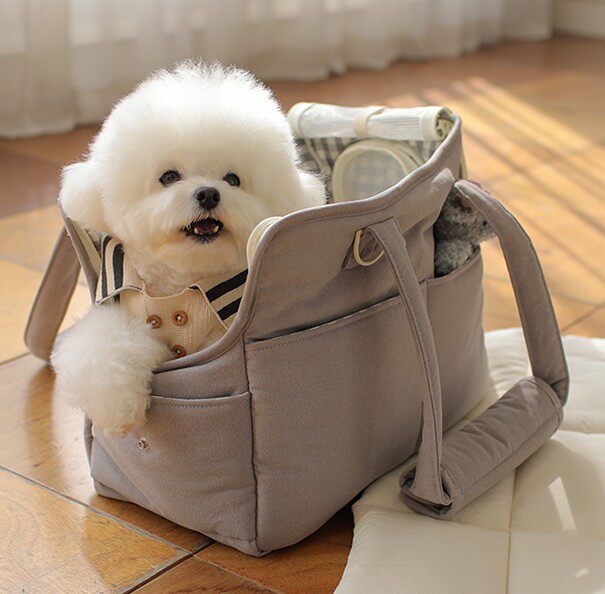 MEMORY PET KOREAN BA&TTANG PET OUT SOFT AND COMFORTABLE COTTON SHOULDER BAG
