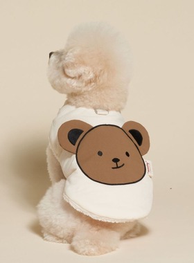 『Memory Pet』韩国代购meaningless宠物秋冬可爱小熊牵引式棉服