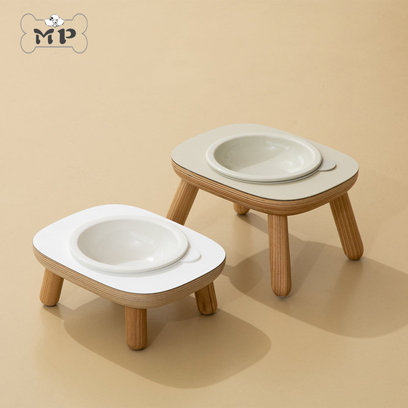 韩代宠物猫狗可调节防滑餐桌瓷碗