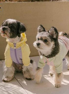 『Memory Pet』韩国代购scamper宠物猫狗防风雨拉链连帽风衣外套