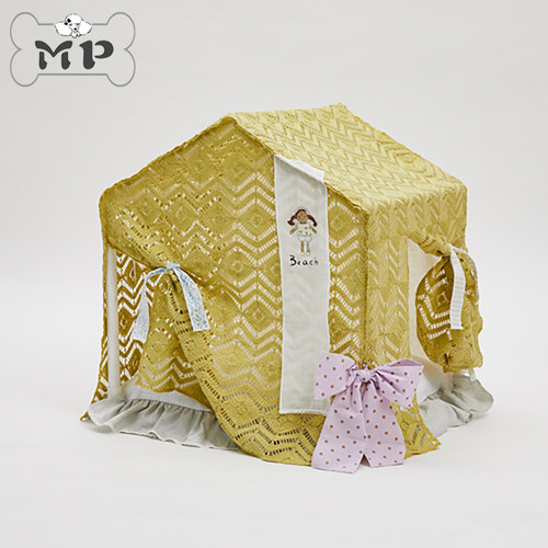 韩代宠物LD芥末黄可拆洗帐篷房子