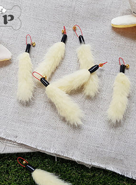 『Memory Pet』韩国正品宠物猫咪黄色毛绒猫咪尾巴逗猫棒替换头