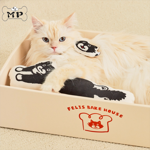 韩代可爱猫形玩具猫薄荷抱枕玩偶