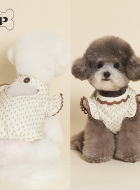 『Memory Pet』韩国meaningless宠物灯芯绒碎花蕾丝飞袖露背上衣