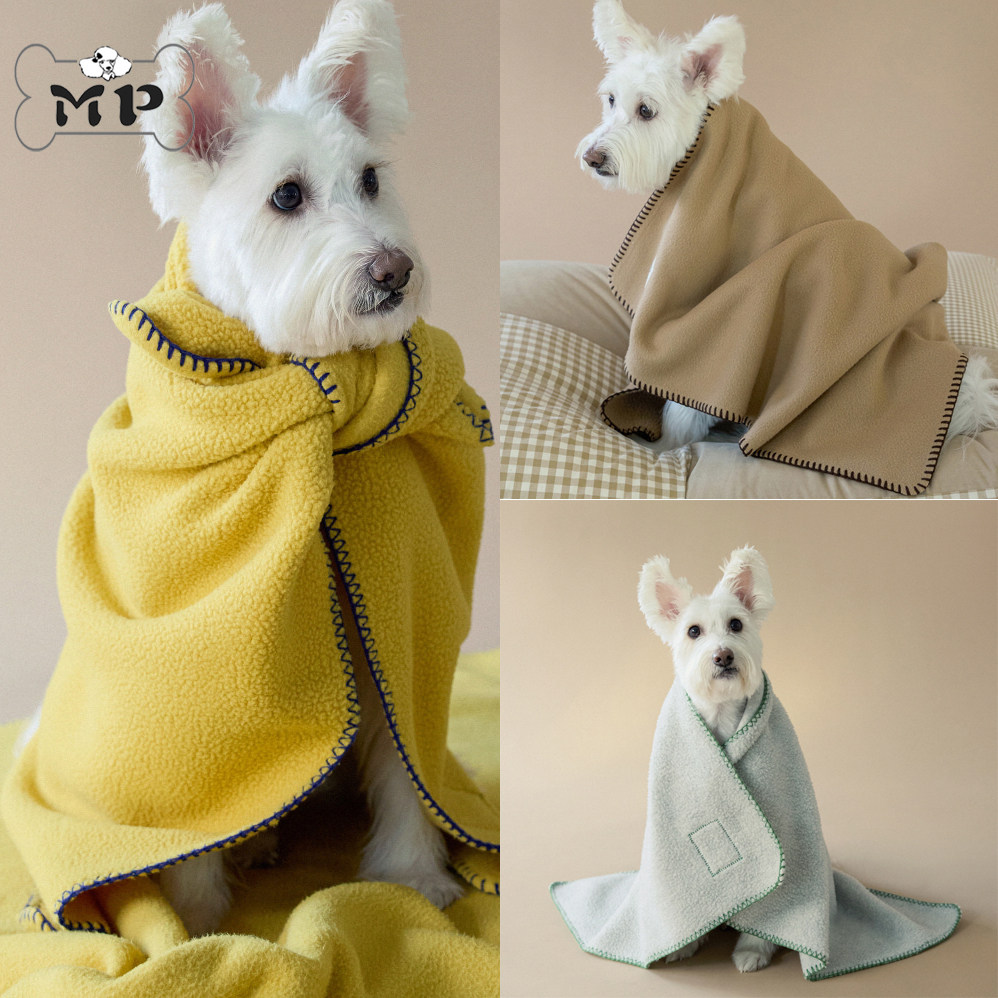 『Memory Pet』韩国代购GOPE宠物轻便柔软绒布撞色缝纫收边毯子,宠物/宠物食品及用品,猫狗垫子,淘宝优惠券,粉丝福利购,淘宝优惠卷