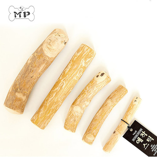 韩代宠物狗天然原木磨牙玩具木棒