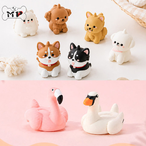 韩代狗犬火烈鸟天鹅乳胶发声玩具