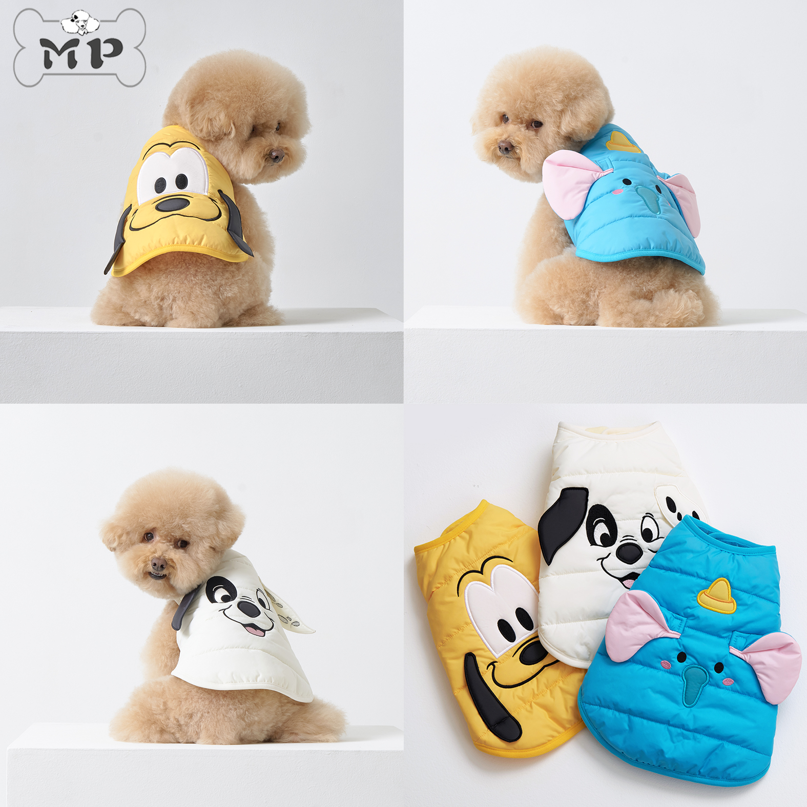 韩代宠物布鲁托小飞象棉服马甲