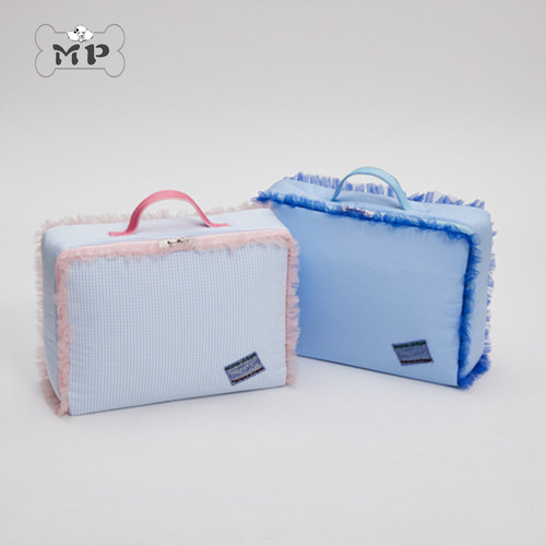 韩代宠物猫狗外出格纹单肩手提包