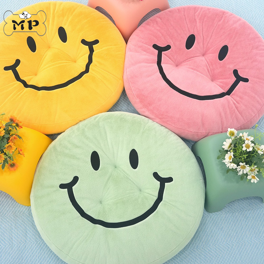 韩代秋冬温暖绒布微笑圆垫猫狗窝