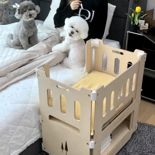 韩代宠物床边双层高度婴儿床狗窝