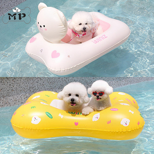 韩国正品夏宠物戏水小熊充气浮床