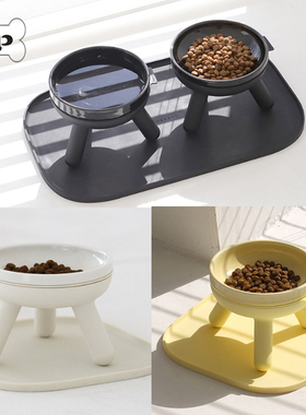 部分现货~韩国inherent宠物猫狗新款三角PP桌架圆底陶瓷碗