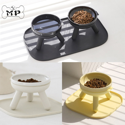 韩国宠物新款三角桌架圆底陶瓷碗