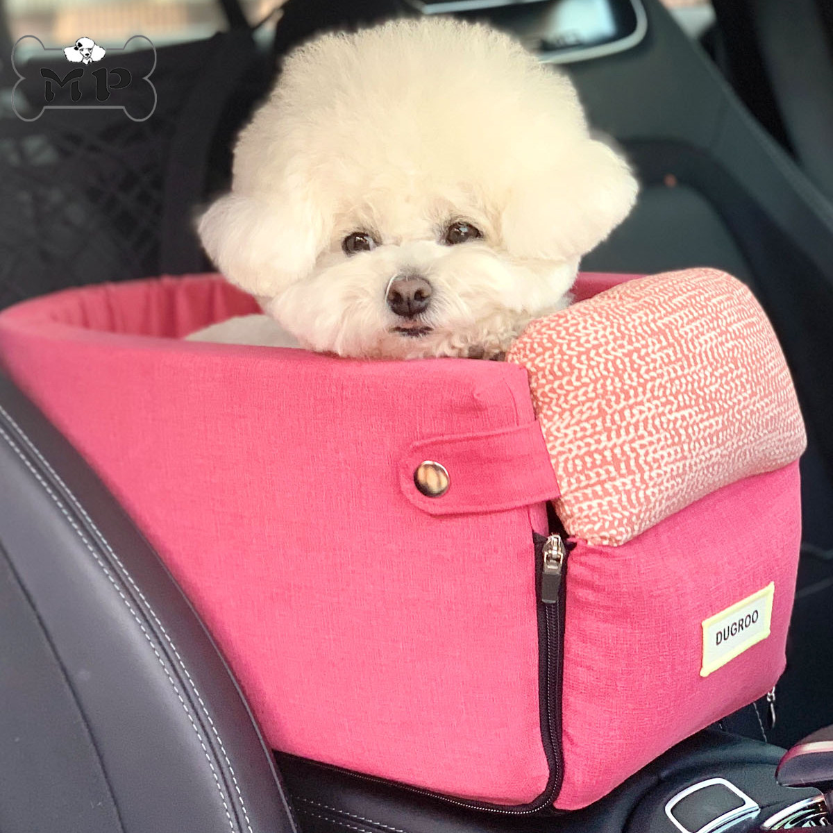 『memory pet』韩国dugroo宠物出行孔雀粉色控制台扶手箱车载窝