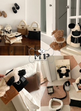 『Memory Pet』韩国papier宠物冬季毛绒牵引绳护耳套帽子围巾胸背