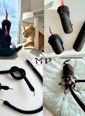 『Memory Pet』韩国wetnose宠物猫薄荷木天蓼黑色蛇蜡烛猫狗玩具