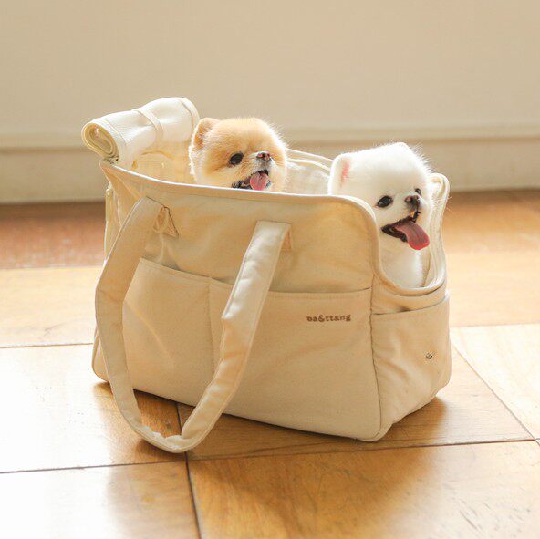 MEMORY PET KOREAN BA&TTANG PET OUT SOFT AND COMFORTABLE COTTON SHOULDER BAG