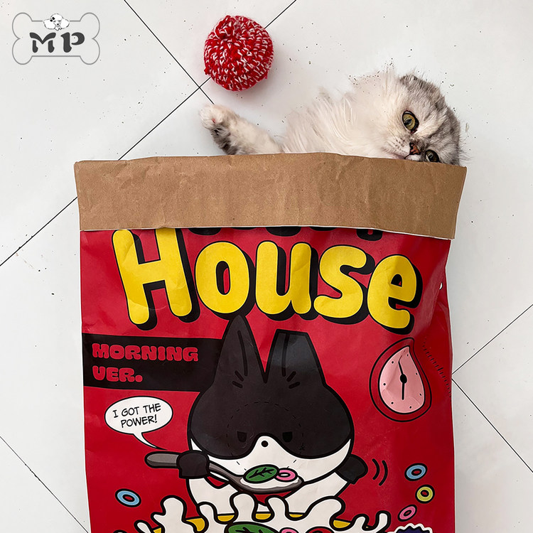 特价现货~韩国正品jayupet宠物猫咪牛皮纸猫薄荷纸袋玩具屋