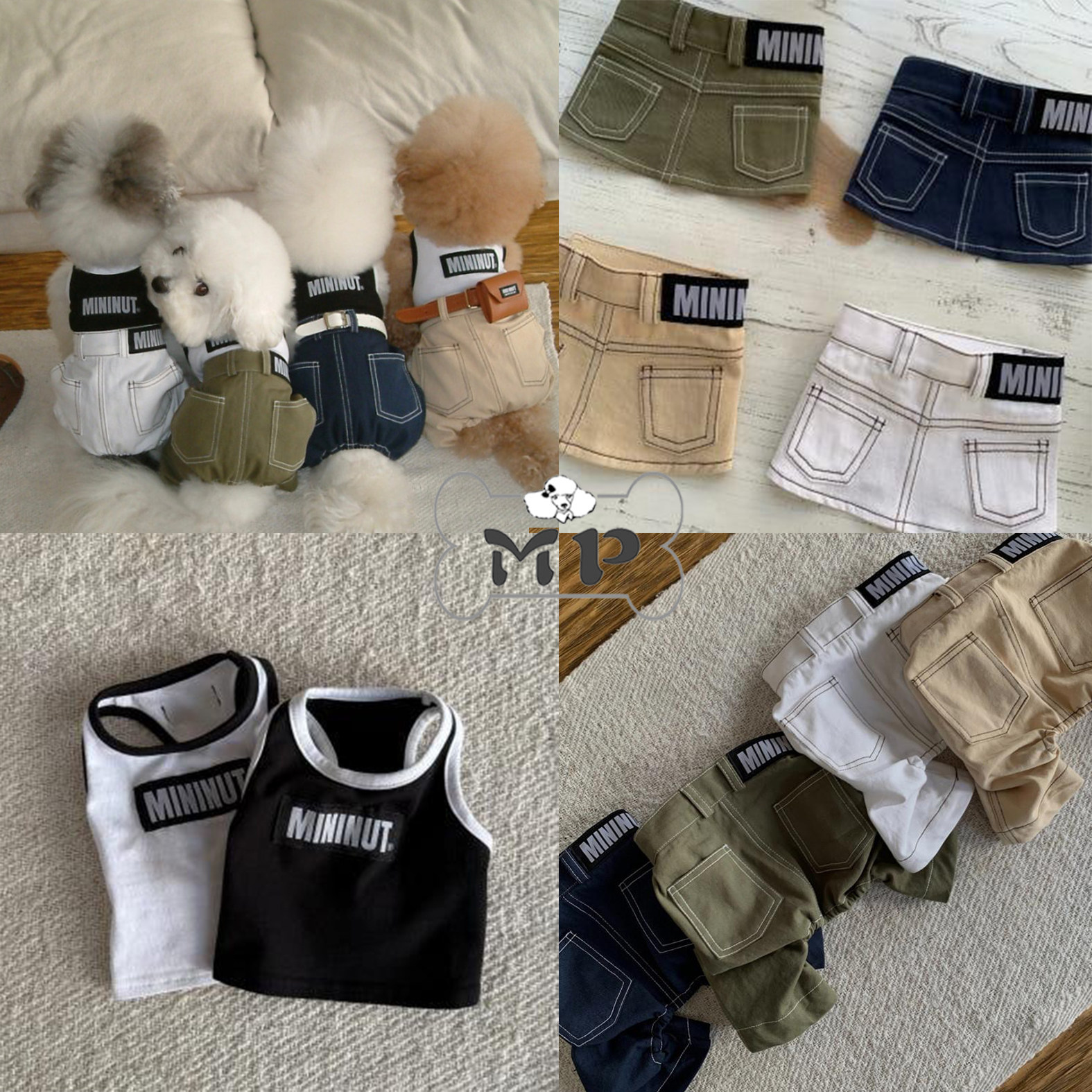 韩代宠物休闲背心牛仔裤牛仔裙