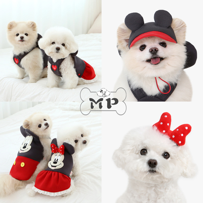 韩代宠物可爱米奇米妮上衣连衣裙