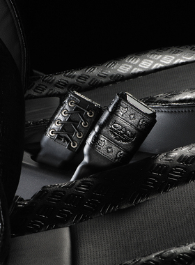 正品日本garson㊣DAD全车改装高档皮具安全带插座保护套装饰套