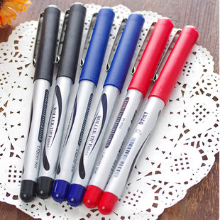 爱好AH-2000A直液式中性笔0.5mm走珠笔黑色签字笔考试蓝红笔批发