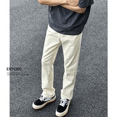 男士 直筒牛仔裤 裤 子美式 潮 Entong春秋季 高街vibe宽松显瘦长裤 新款