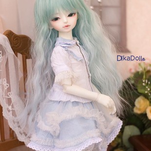 1/4 BJD/SD人偶女娃娃衣服+假发DK4分精灵尤莲达裙子袜子鞋子套装