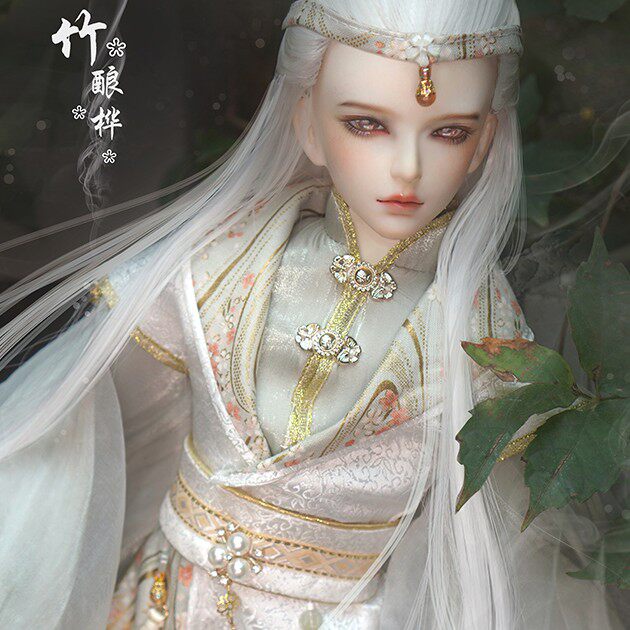 bjd娃娃衣服td竹官配古装sd3分男装68叔高贵汉服 美人尖假发 鞋子