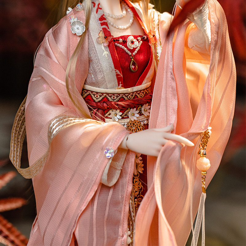 rd戒之人形bjd娃娃古装衣服4分女唐装中国茶九曲红梅官服rc45-35