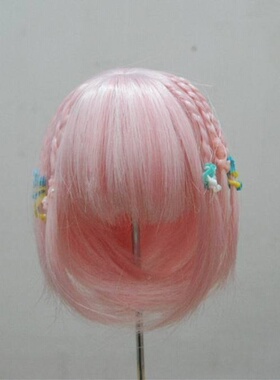 1/8 BJD人偶娃娃假发lati SD DZ DOD等8分BB假毛小辫子款短发-D01