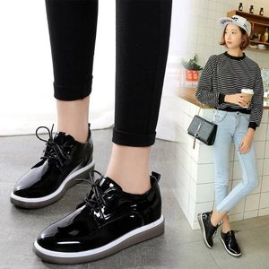 漆皮系带韩版女鞋