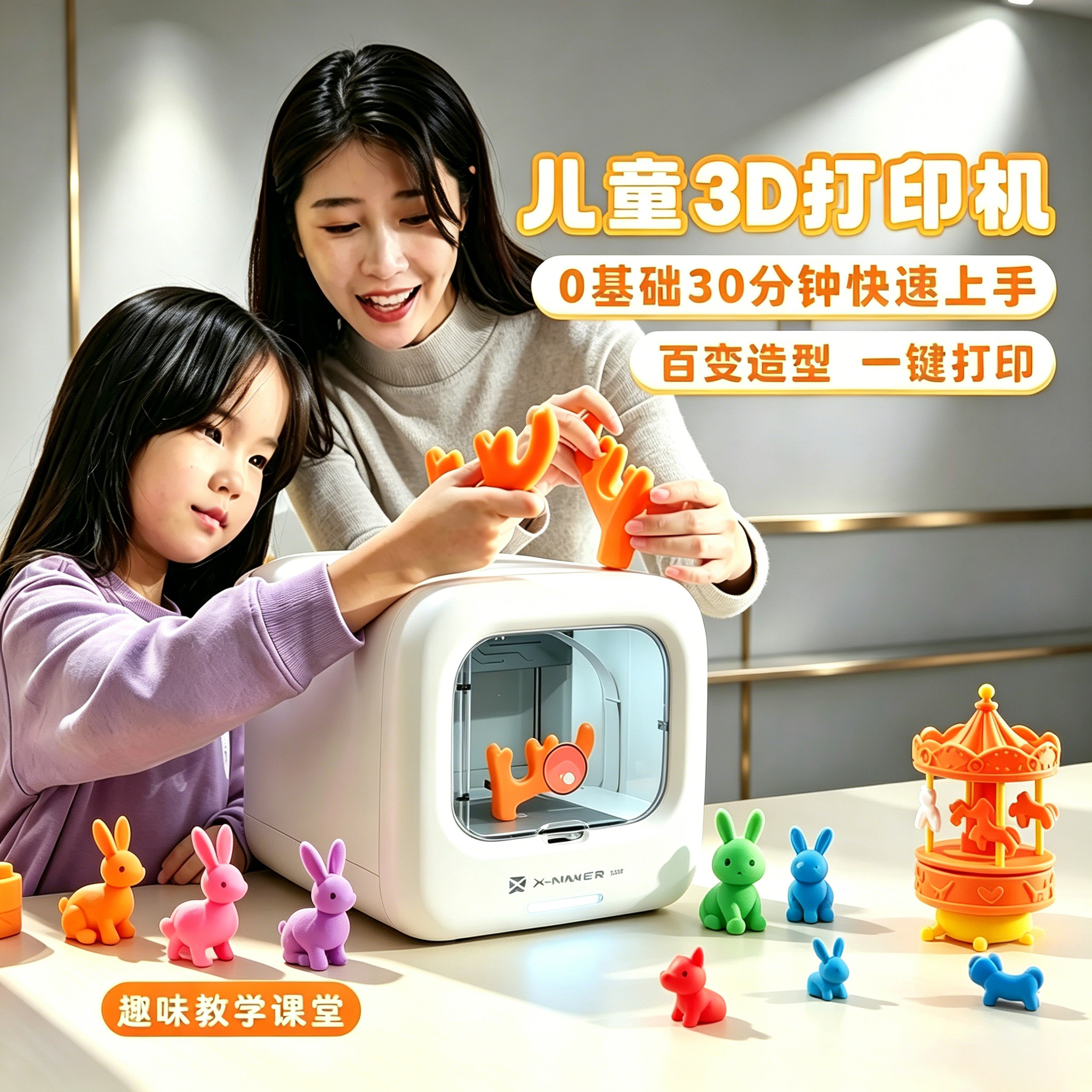小学生六一儿童节礼物生日8玩具10岁小型家用3D打印机立体男女孩