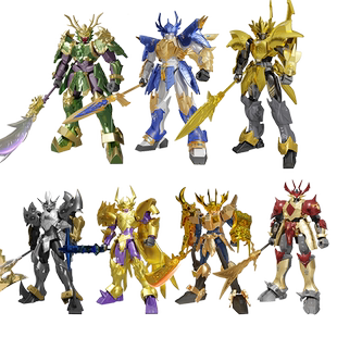 三国机甲战士拼装版人偶模型关节可动2024新款男孩益智积木玩具