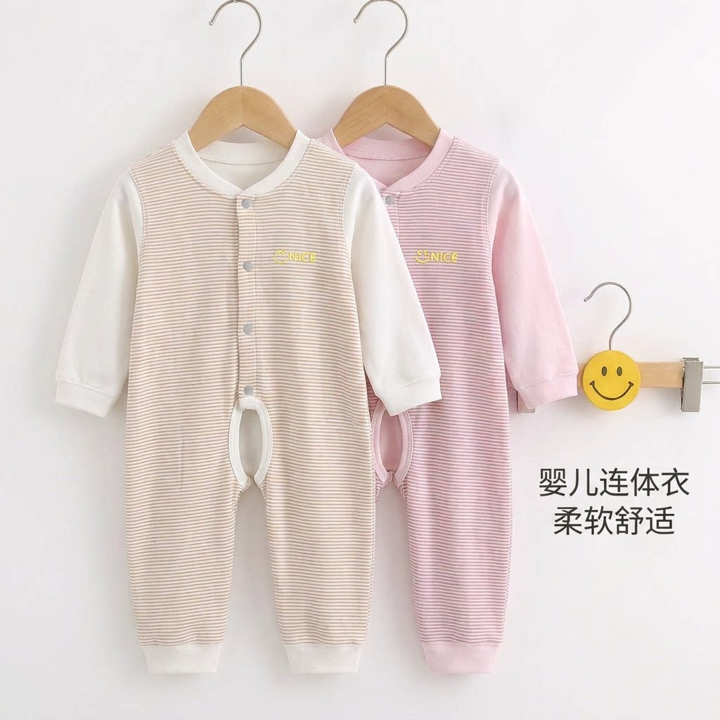 德绒婴儿保暖连体衣大版1-2岁宝宝开裆哈衣居家爬服连身睡衣秋冬9