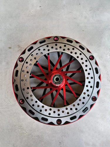 电动车电摩配件碟刹铝轮轮毂反碟刹改装前轮真空胎10寸新国标车