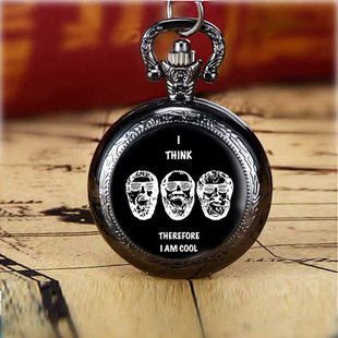 创意哲学家周边叔本华萨特周边青少年怀表项链表创意个性礼物表