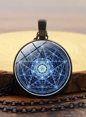 折扣热销配饰 神秘五角星时光宝石项链 欧美流行吊坠项链毛衣链