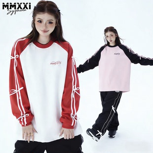 FreeSpin新款MMXXi蝴蝶黑粉滑雪服卫衣防风保暖小众宽松上衣可爱