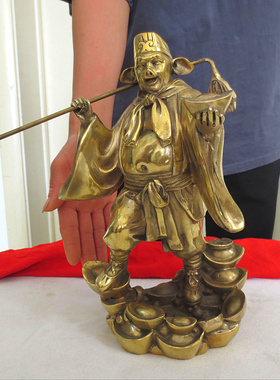 纯铜猪八戒西游记人物摆件精工招财进宝纳福铜猪八戒站像天蓬元帅