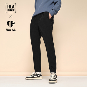 HLA/海澜之家循迹亦心即为系列卫裤2023秋季新款抽绳宽松休闲裤男