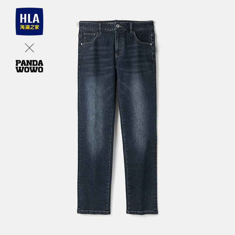 海澜之家中腰五袋款水洗牛仔裤
