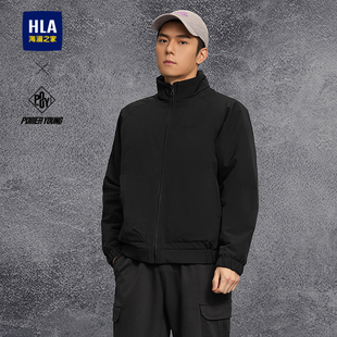 HLA YOUNG系列棉服25秋冬新立领精致刺绣外套男 海澜之家POWER