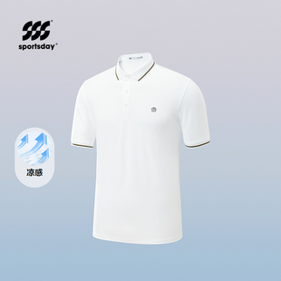 马术运动sportsday短袖POLO26春夏新凉感翻领印花微弹透气T恤男